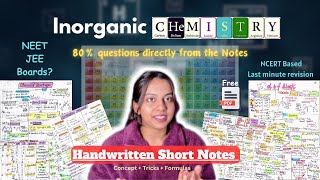 Best Inorganic Chemistry Short Notes🤯‼️| Free PDF | Tips and Tricks #chemistry #neet #jee #boards