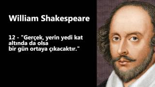 William Shakespeare   Tarihe Damga Vuran 20 Sözü