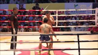 Myanmar Lethwei-Soe Lin Oo Vs Pravit Aor Piriyapinyo (Muay Thai) HD