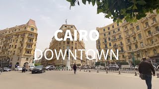 Cairo Downtown 4---walking in Tahrir square Cairo downtown Egypt with no copyright music