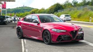 Cars Leaving Nürburgring Tankstelle  - LOUD Supra, SLS BRABUS, 500HP M340i, Giulia GTA, Shelby..