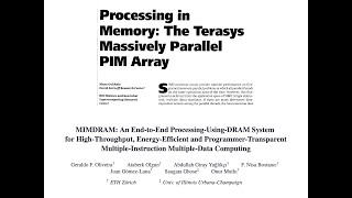 Seminar in Comp. Arch. - S3: Processing in Memory: The Terasys PIM Array & MIMDRAM