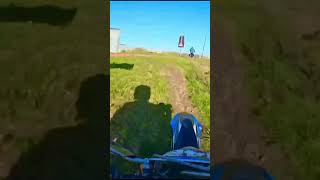 Riding a Husqvarna FE450 Dirt Bike Up a Steep Highway Interchange