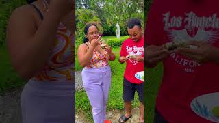 Kids Trying SweetSop For The First Time #shorts #jamaica #sweetsap