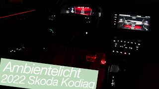 LED-Ambientebeleuchtung (10 Farben) im 2022 Skoda Kodiaq [4K] - Autophorie Extra