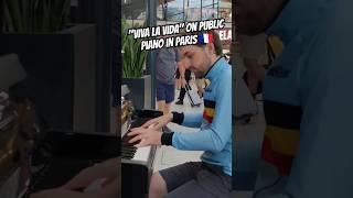 "VIVA LA VIDA" on PUBLIC piano in PARIS 🇲🇫 #shorts #piano #music #public #train #cover #best #short