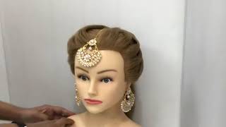 girl hairstyles for long hair making ban for party and functions | amazing bridal looking hairstyles