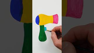 Hair Dryer Painting! Art for Kids  #shorts #painting #art #shortsvideo