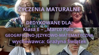 XXIV LO - Życzenia maturalne dla klasy 3E