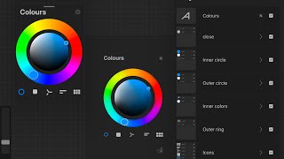 Painting Procreate’s Colour Dock/ Color Wheel inside Procreate - SHORTS