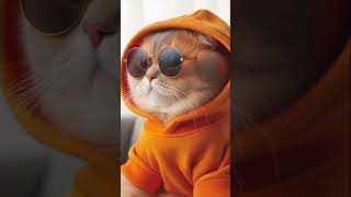 Stylish orange cat