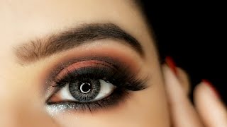 Half Cut Crease  Eyeshadow  Tutorial| Smokey Eyes Makeup/#shorts/ZubariaFaheem