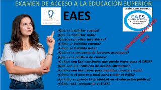 🟥 Cronograma EAES 2021🔴TODO LO QUE DEBES SABER🔴 habilitar cuenta y nota EAES🔴 inscripción EAES 2021