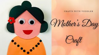 Easy Mother's day crafts for preschool  kids👱‍♀️| Mother's Day craft ideas🤱🏽- Crafts with Toddler