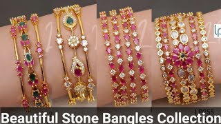 Beautiful 1gm Gold CZ Stone Bangles Designs. Jewellery Is Like A Perfect Spice. Order @ 8688938917