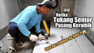 Cara pasang keramik lantai dapur ukuran 25x50