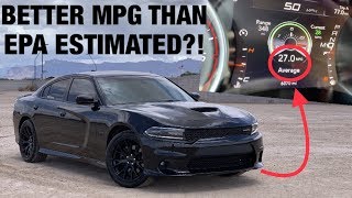 CAN A 5.7 HEMI V8 GET GOOD GAS MILEAGE? MPG TEST On My 2019 Dodge Charger RT Plus 80 mile Test Loop