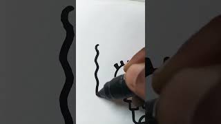 satisfying huge black marker drawing.. #shorts#mrbean #posca#freefire #jungkook #bts #youtubeshorts