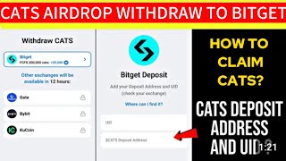 Cats Airdrop Withdrawal to Bitget | Cats Deposit address & UID | Cats Withdrawal to Bitget Exchange