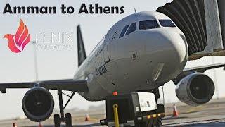 MSFS LIVE | Fenix A320 V2 | Amman to Athens | Aegean OPS | GSX | VATSIM