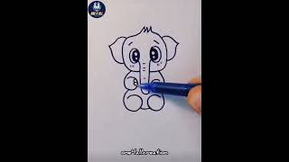 Anyone Can Draw | Part-10 | How To Draw Cute Baby Elephant🐘 | Art And Craft | DIY | Lifehacks#Shorts