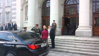 German Chancellor Angela Merkel in Dublin