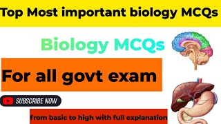 Top most Biology MCQs ||very important for all govt exams 2024-25 ||by Rohit gouria