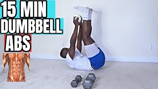 Ultimate HOME Weighted Abs WORKOUT| 15 Min Dumbbell Abs