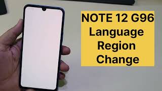 Infinix Note 12 G96 Language And Region Change