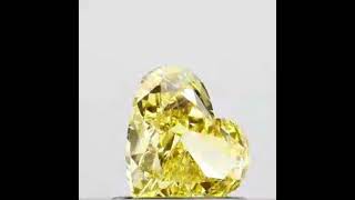 Heart 1.05ct Fancy Intense Yellow VS1 Clarity IGI Certified Lab Grown CVD Diamond #diamond#gemstone