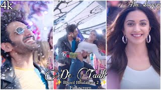 De Taali Fullscreen Whatsapp Status | Bhool Bhulaiyaa 2 | KartikAaryan Status | De Taali Song Status