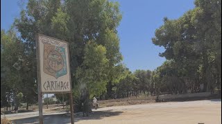 We have arrived at the ground of Carthage ruins in Tunis, Tunisia.