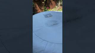 Best way to get rid of standing  water on Inflatable Spa lid