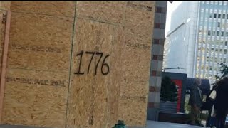 Washington DC, November 2020:
businesses boarded up one day before national election