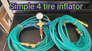 Easy 4 tire inflator system for the NAPA Flate compressor. Links in description.