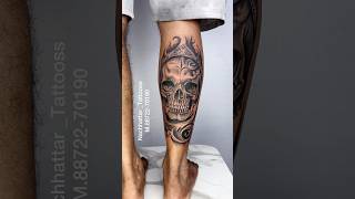 #legtattoos #skulltattoo #skull #tattoo #artist #nachhattartattooss