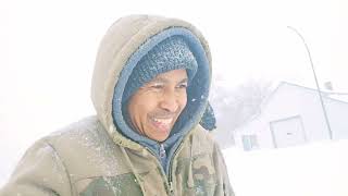 Naglakad papasok ng trabaho dahil sa snow storm!  #canada #positivevibes #viralvideo #funny #winter