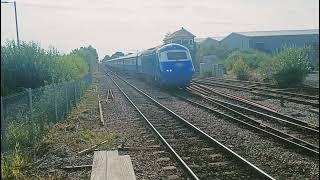 43046 Geoff Drury 1930 - 1999 & 43049 Neville Hill heading through Whittlesea towards Peterborough.