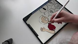 (Praat)Plaat voor Auteurscollege maken in Procreate