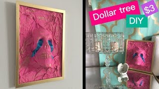 Dollar tree DIY/ 3D skull frame