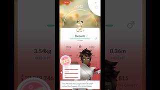 #hundo catch of the day ❗️ #meowth #kanto #hundopokemon #100iv #perfectiv #ytshorts #pokemongo