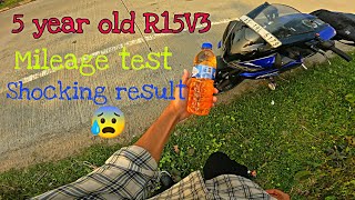 5 Year old R15v3 BS4 mileage test 😍 shocking results ❤️|MunBarman