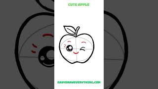 Cute apple drawing #easytodraw