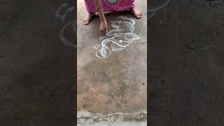 Easy elephant rangoli