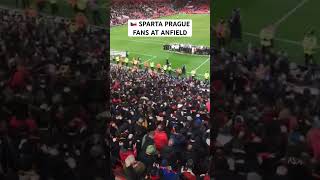 🇨🇿 Sparta Prague fans away at Liverpool, Anfield | #Soccer #football