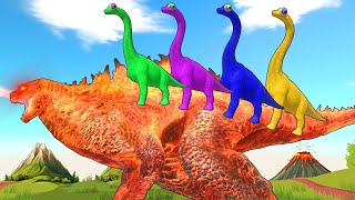 Rescue GODZILLA EARTH From Spiderman T-Rex Evolution & Superhero Animal Revolt Battle Simulator