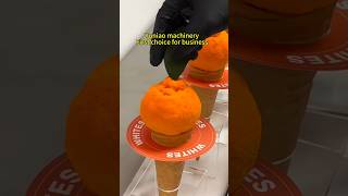 🍊 Orange shaped ice cream Crème glacée en forme d'orange #summer #smallbusiness #subscribe #tiktok