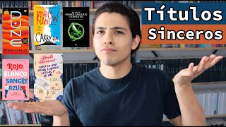 TÍTULOS SINCEROS DE LIBROS 2