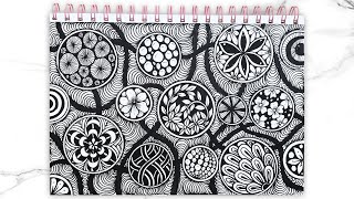 Zentangle Patterns For beginners | Doodle Patterns | easy zen-doodle patterns