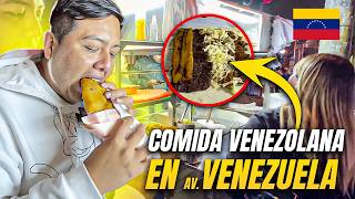 Probando COMIDA CALLEJERA VENEZOLANA en Av. VENEZUELA 😋